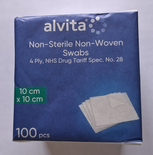 Alvita non woven swabs 10cm - alvita,