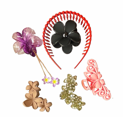 Multicolour plastic flower - multicolour,