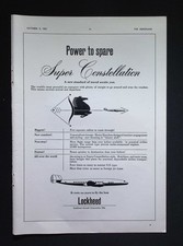 Original 1953 Advert Lockheed Super Constellation Airliner
