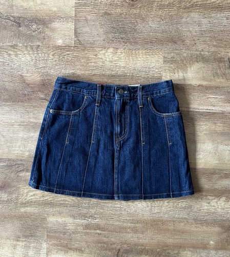 Levi pleated denim mini - pleated,