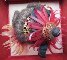 NATALYA PINCHUK BROOCH,WOOL, FELT,NEOPRENE/GROWTH SERIES,4 ,RUSSIAN  WEARABLEART