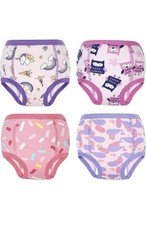 FLYISH DIRECT Potty Training Pants for Girls and Boys, 4-Pack Reusable Underwear