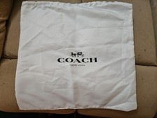 Coach Dustbag White Black Logo