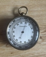 Pocket brass barometer