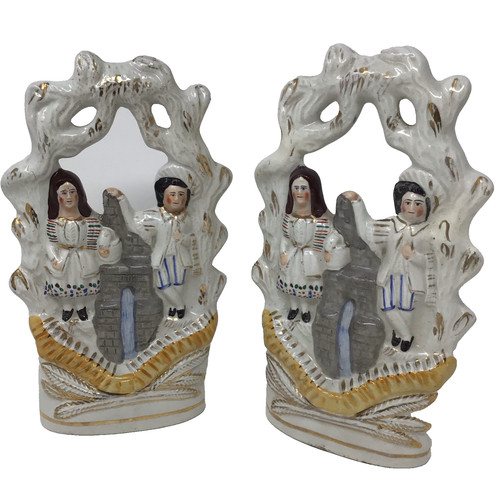 Two antique staffordshire - antique,