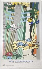 Original Roy Lichtenstein Pop Art exhibition cool floral flower cool poster