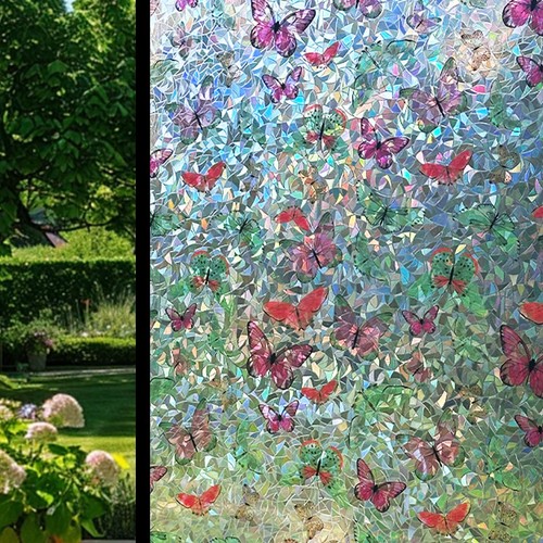 Rainbow frosted window film - frosted,