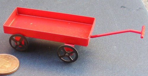 Dolls house red metal - dolls,