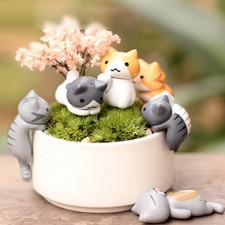  6 PCS Mini Resin Cats Micro