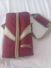Concept Picnic Burgundy Wine Carrier Set With Glasses Bottle Opener and Napkins.