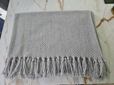 Dunelm Throw Light Grey 130 X 180 Cm