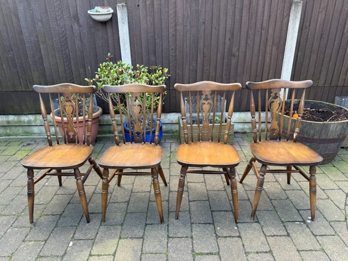 Set vintage wooden oak - 4,