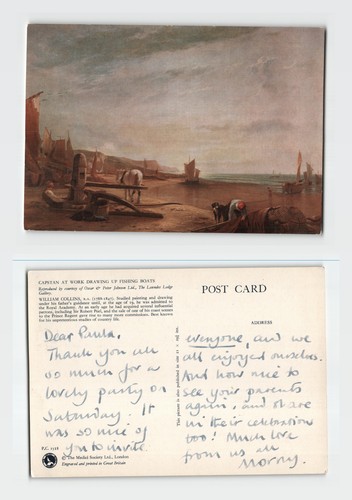 Postcard painting capstan at - postcard,