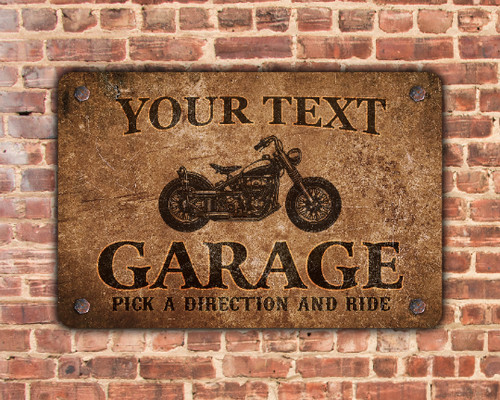 Motorcycle garage sign - motorcycle,