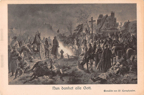 Postcard wwi german troops - german,