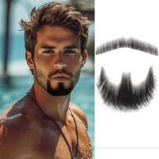 Human Hair Beard Makeup Fake