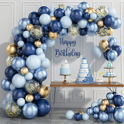 133pcs navy blue balloon arch - blue,