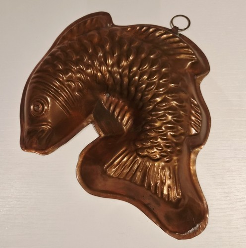Vintage copper fish mould - vintage,