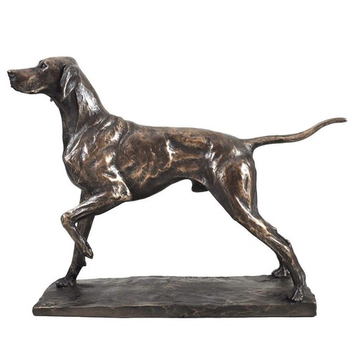Pointer dog sculpture - dog, signed