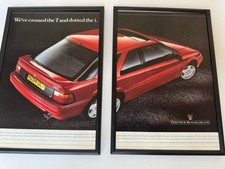 FRAMED Original Rover 216 GTi Coupe 200 Magazine Advert Poster Man Cave Wall Art