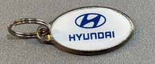GENUINE HYUNDAI MAIN DEALER CAR KEY FOB KEY RING METAL & ENAMEL RN GOLDEN