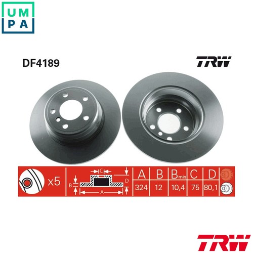 Brake disc df4189 for - 2x,