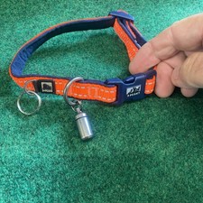 3 Peaks Padded Dog Collar - Reflective - orange
