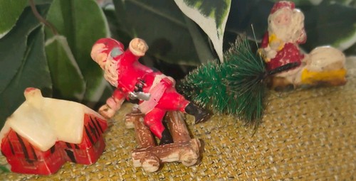 Vintage plastic christmas - christmas, cake