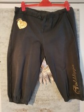 Golddigga crop black leisure trousers 18