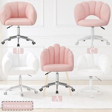 Dressing Table Stool Office Chair Adjustable Height Bedroom Girl White Pink UK