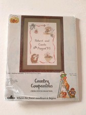 DMC Country Companions Wedding Celebration Sampler K32 Cross Stitch Kit 25x38cm