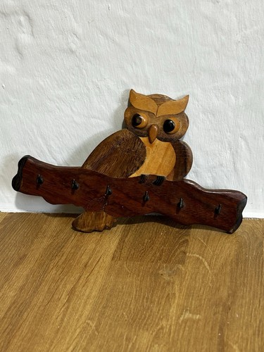 Vintage wooden owl - vintage,