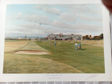 Royal Troon golf print signed