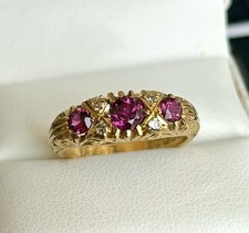 18ct Gold Ruby & Diamond Ring