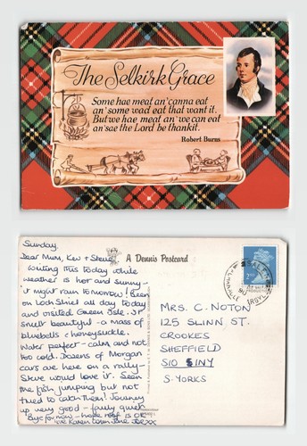 Postcard the selkirk grace - postcard,