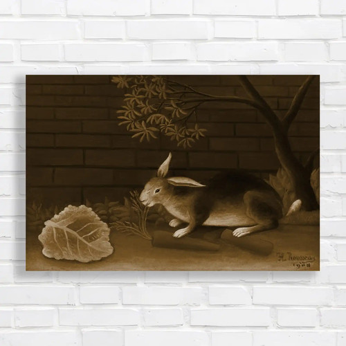 Rabbit with carrots botanical - with,