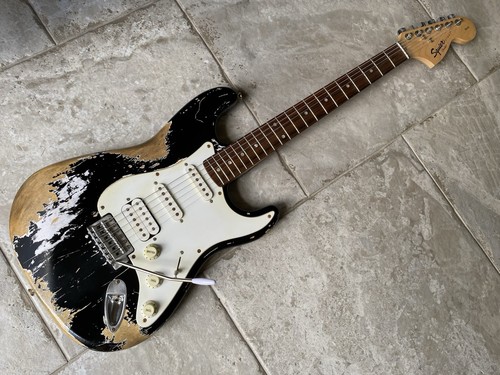 Stratocaster black nitro heavy - black,