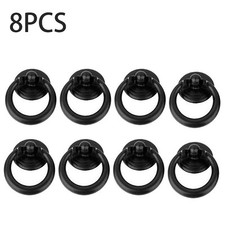 8PK Pull Handle Draw Ring Knob For Door Cabinet Drawer Cupboard Wardrobe+ Screws
