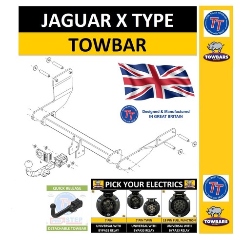 Detachable towbar for jaguar - towbar, x