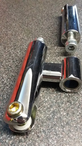 Chrome forward footpeg mounts - chrome,