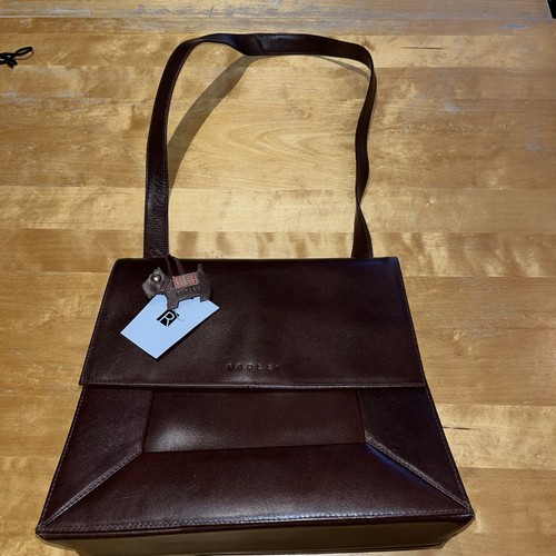Radley brown leather flapover - brown,
