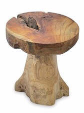 Round Teak Root Table Hand