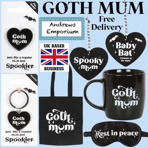 Gothic goth mum keyring coffee - gothic,