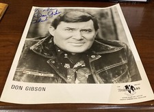 Autograph Don Gibson Singer