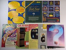 Vintage 1980's Quiz Trivia Machines Sales Flyers Lot SWP Original x8