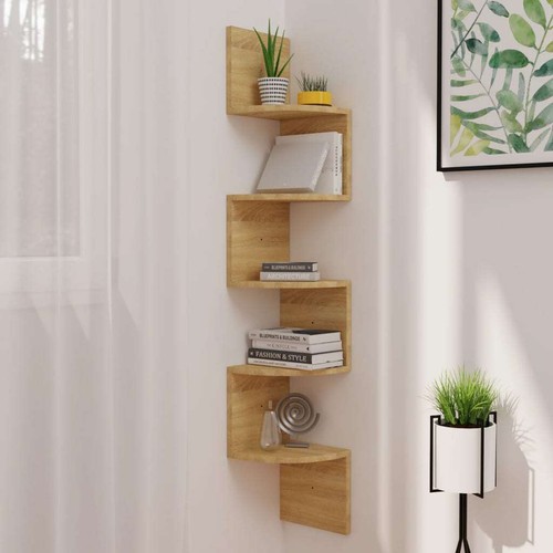 Tall wall corner shelf 123cm - shelf,