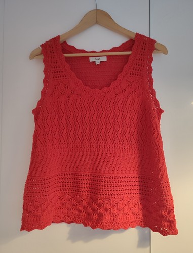 Red crochet tank - crochet,