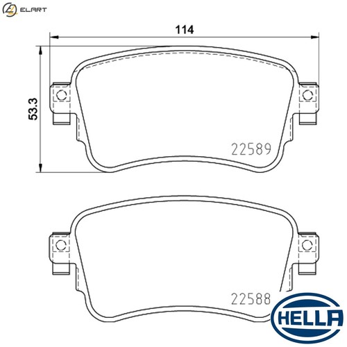Brake pad set - pad,
