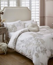 BNWT Classy Laura Ashley Birtle Super King Duvet & 2 Pillowcases, Dove Grey £105