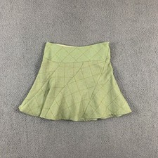 LIBERTY FREEDOM Skirt Womens UK12 Green Mini Swing Tweed Check Wool Duchess Punk